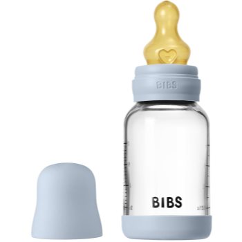BIBS Baby Glass Bottle Round Latex biberon anticolici - imagine 3